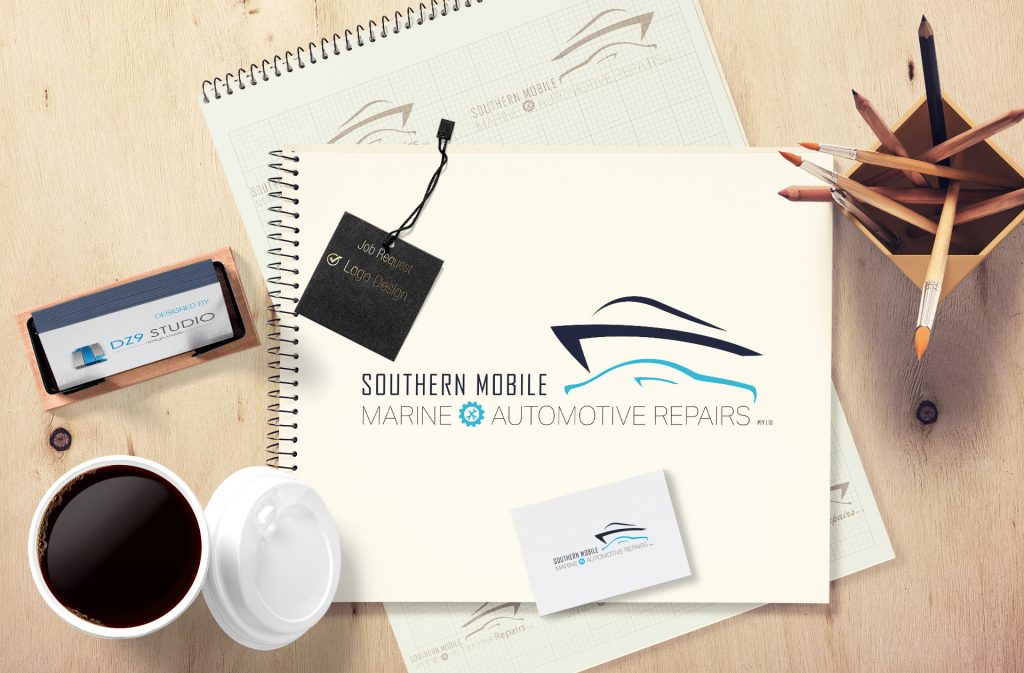 Auto and Marine logo design by DZ9 Studio