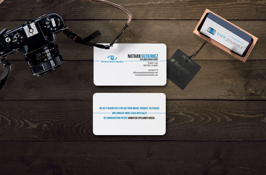 Prestine Vision business card design