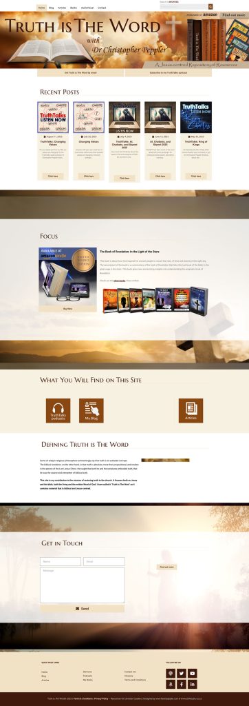 Truth is the Word WordPress website design