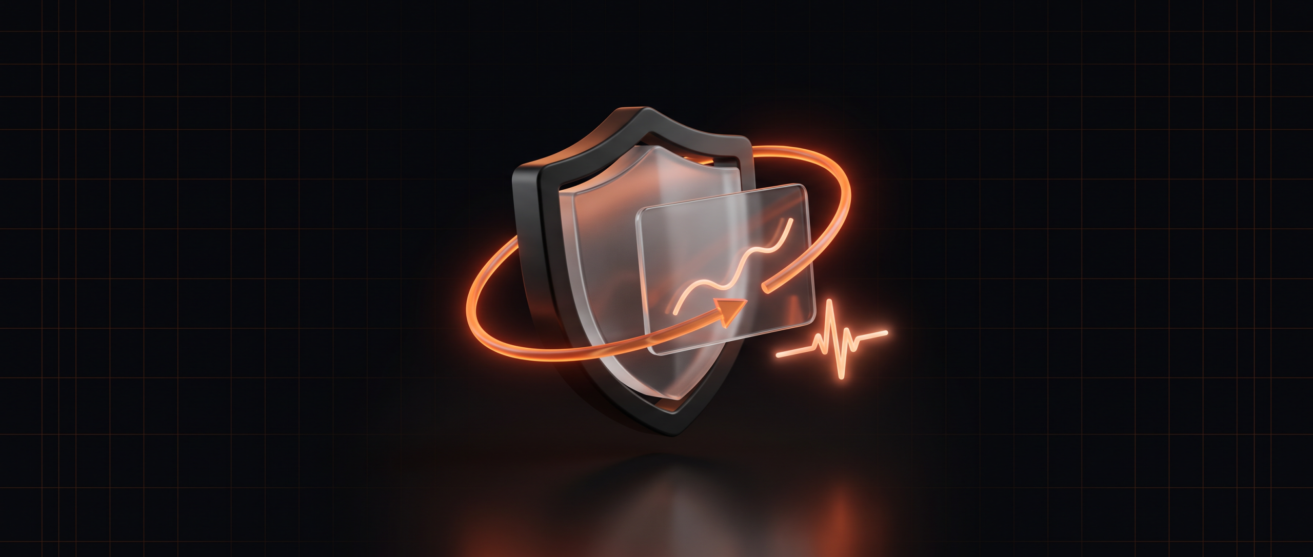 Shield with update ring and health pulse for website maintenance